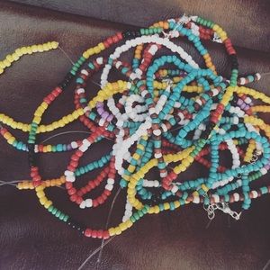 Beaded chokers/bracelets/anklets
